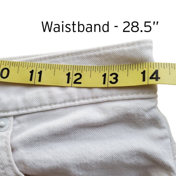 7 for All Mankind Peggi  High Rise Tapered Straight Leg Jeans White Size 29 - Picture 12 of 16